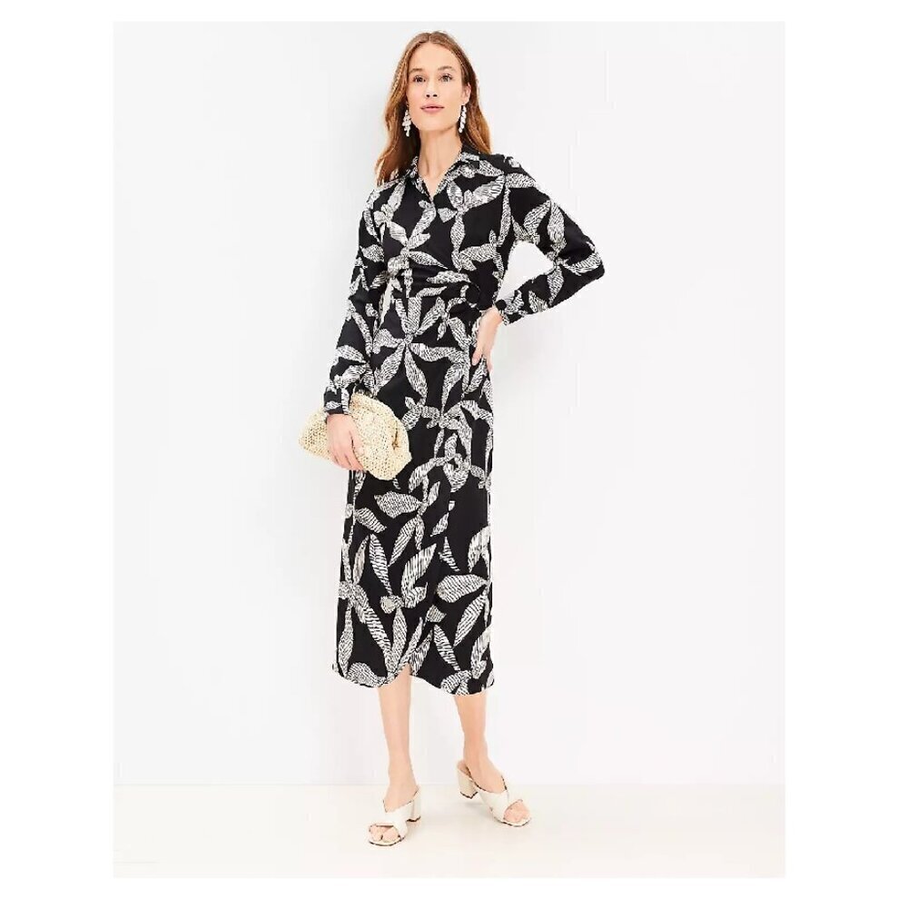 Brand New LOFT‎ Ribbon Wrap Shirtdress Size 8